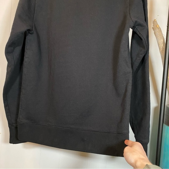 Drapeau Noir Vintage Heavyweight Cotton Fleece Black Sweatshirt Crewneck Quality - Picture 11 of 13